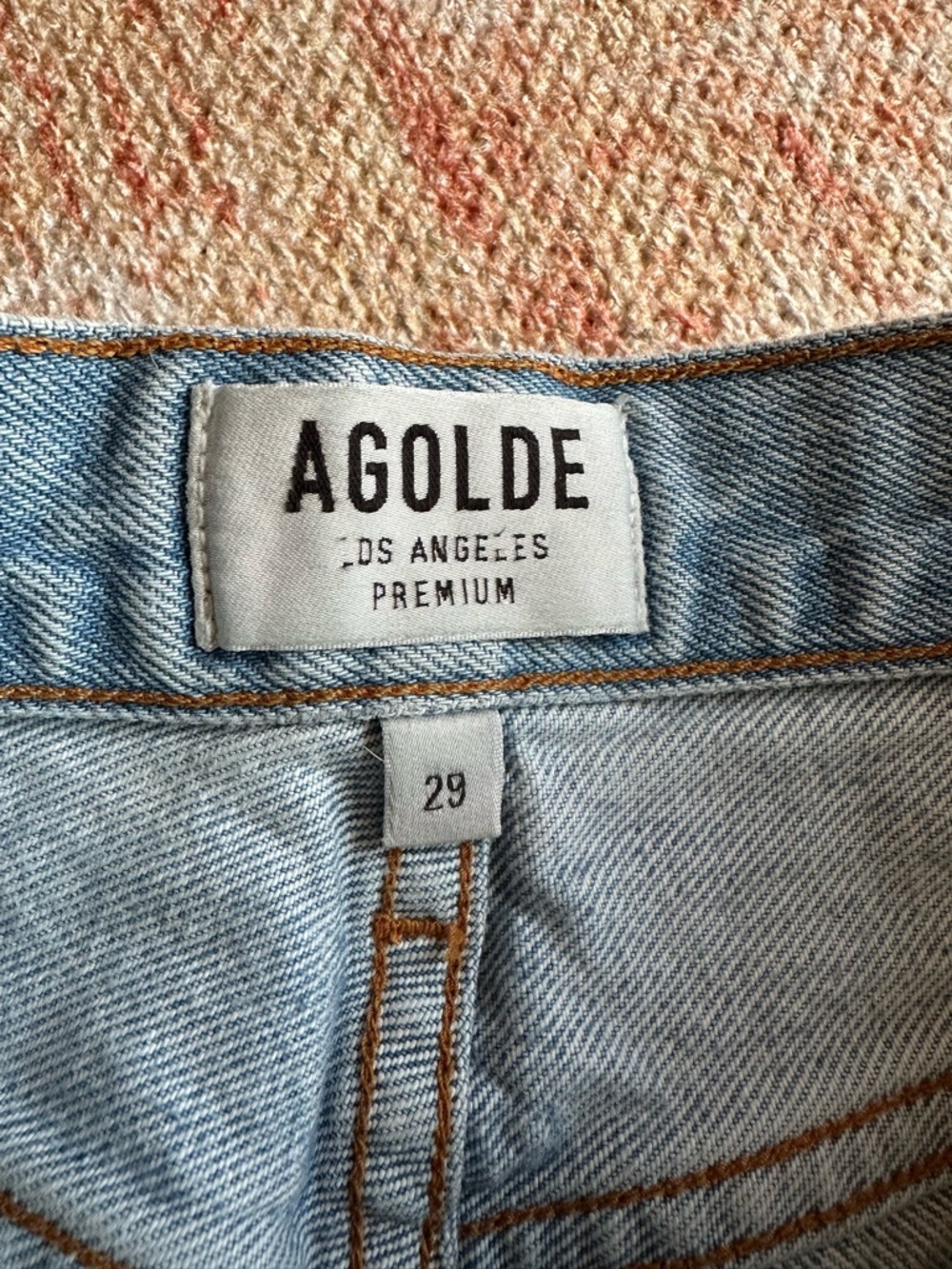 AGOLDE Parker vintage denim cutoff shorts 100% cotton size 29 - Picture 3 of 8